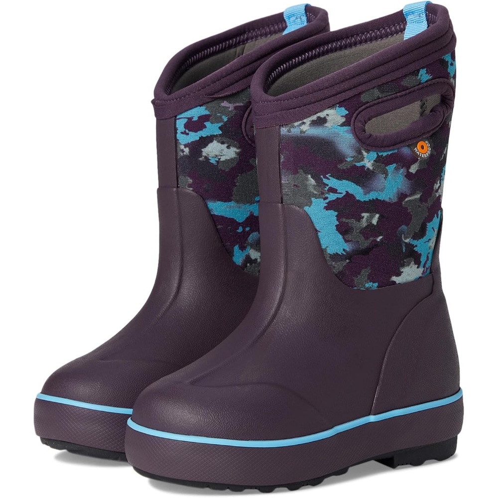 NWT BOGS Classic II Plum Camo Kids' Winter Boots Waterproof Shoes Size 1
